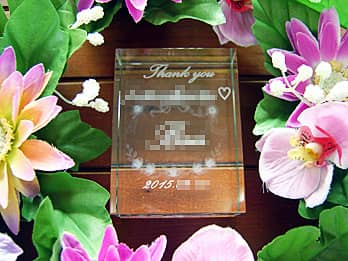 �uThank you�A���ꂳ��̖��O�A���t�v�𒤍������A��̓��̃v���[���g�p�̃K���X���I�u�W�F