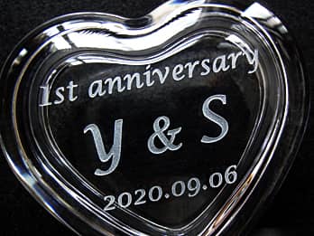 �u1st anniversary�A�U�ߗl�Ɖ����܂̃C�j�V�����A�����L�O���̓��t�v���W�ɒ��������A���l�ւ̌����L�O���̃v���[���g�p�̃K���X���A�N�Z�T���[�P�[�X
