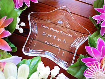 �uWith many thanks�A�ސE������̖��O�A�ސE���̓��t�v�𒤍������A��N�ސE�̃v���[���g�p�̃K���X����������