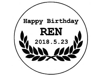 �uHappy Birthday�A�v���[���g���鑊��̖��O�A�a�����̓��t�v�����C�A�E�g�����A�a�����v���[���g�p�̊D�M�ɒ�������}��