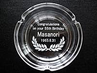 �a�����v���[���g�p�̖�����D�M�iCongratulations on your 55th birthday�A���鑊��̖��O�A�a�����̓��t���K���X���D�M�̒�ʂɒ����j