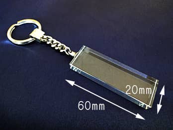 �L�[�z���_�[CK-1�ɕt���Ă���A���D�`�̃N���X�^���K���X���̏���̃T�C�Y�i�c�Ɖ��j�摜