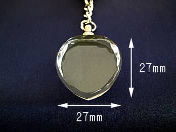 �L�[�z���_�[CK-2�ɕt���Ă���A�n�[�g�`�̃N���X�^���K���X���̏���̃T�C�Y�i�c�Ɖ��j�摜