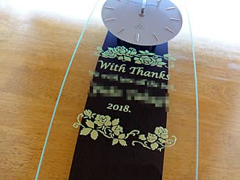 �uWith Thanks�A��������̖��O�v��O�ʃK���X���ɒ��������A���̓��̃v���[���g�p�̊|�����v