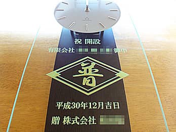 �u�j�J�݁A�����̉�Ж��ƃ��S�}�[�N�A�J�ݓ��̓��t�A�����̉�Ж��v�𒤍������A�c�Ə��J�ݏj���p�̊|�����v