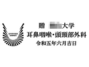 ��w�̃}�[�N�Ƒ�w�������C�A�E�g�����A�C���e���A�~���[FR-8�̕\�ʂɒ�������}��