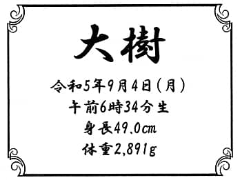 �u�Ԃ����̖��O�A���N�����Əo�����ԁA���܂ꂽ���̐g���Ƒ̏d�v�����C�A�E�g�����A�o�Y�j���p�̃K���X���ɒ�������}��