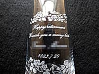 Happy retirement�AWe wish you many luck�A��N�ސE������̖��O�A�ސE���̓��t�𑤖ʂɒ��������A��N�ސE�j���p�̈�֑}��