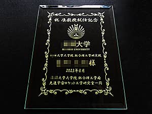 ���b�Z�[�W�Ƒ�w�̃V���{�����S�𒤍������A�C�j���p�̃K���X��