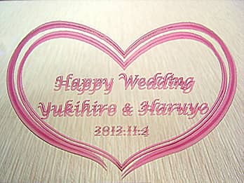 �uHappy Wedding�A�V�Y�ƐV�w�̖��O�A�������̓��t�v��\�ʂɒ��������A�����j���p�̋��E�~���[