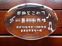 �u���ӂ����߂āA�����搶�v�𒤍������A���Ɛ����畔���̌ږ�̐搶�ւ̃v���[���g�p�̃K���X���y�[�p�[�E�F�C�g