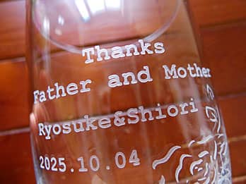 �uThanks father & mother�A�V�Y�ƐV�w�̖��O�A�������̓��t�v�𒤍������A���e����i�p�̖�����O���X