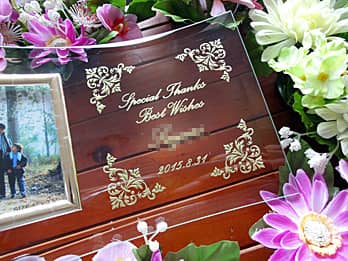 �uSpecial thanks�A�搶�̖��O�A���t�v�𒤍������A������ŉ��t�ւ̃v���[���g�p�̃K���X���t�H�g�t���[��