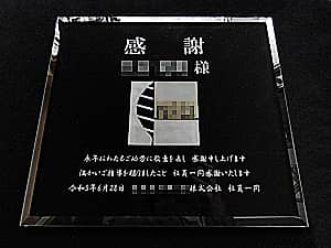 ���b�Z�[�W�Ɖ�Ђ̃��S�}�[�N�𒤍�������N�ސE�j���p�̃K���X��