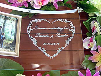 �u���b�Z�[�W�A�J�b�v���̖��O�A�o�����^�C���f�[�̓��t�v�𒤍������A�o�����^�C���f�[�̃v���[���g�p�̃K���X���ʐ^����