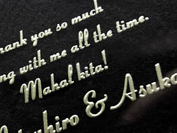 �o�����^�C���f�[�̃v���[���g�p�̃K���X���ʐ^���Ăɒ��������A�u���b�Z�[�W�A�J�b�v���̖��O�v�̃N���[�Y�A�b�v�摜