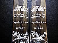 ���e�֑���i����K���X�Ԋ�iSend all my love and thanks to you�A�V�Y�ƐV�w�̖��O�A�������̓��t�𑤖ʂɒ����j