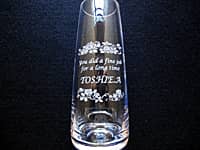 ��N�ސE�̃v���[���g�p�̈�֑}���iYou did a fine job for a long time �A�ސE������̖��O���A�K���X����֑}���̑��ʂɒ����j