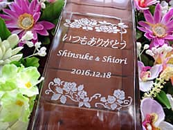 �u�������肪�Ƃ��A�V�Y�ƐV�w�̖��O�v�𑤖ʂɒ��������A�������ŗ��e�ւ̃v���[���g�p�̃K���X�Ԋ�