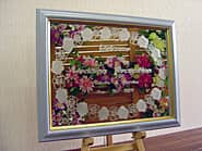 Welcome to our wedding reception�A�V�Y�ƐV�w�̖��O�A�������A�o���̉ԗւ𒤍������~���[�^�C�v�̃E�F���J���{�[�h